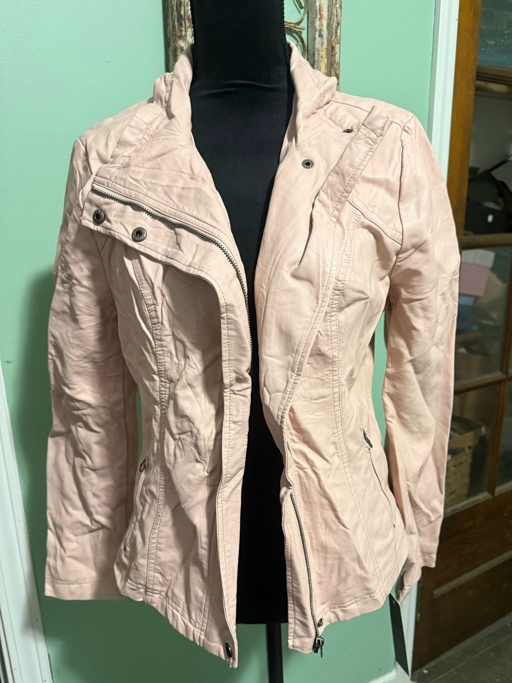 RD Style pink moto jacket Sz large NWT